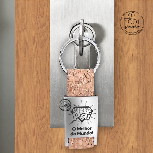 Porta- chaves cortiça "Super Pai"