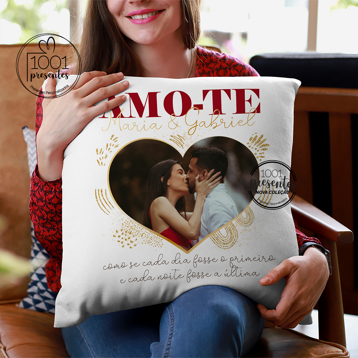 Almofada fotografia "AMO-TE"