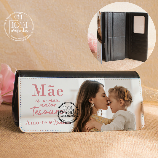 Carteira com fotografia  "Mãe, és o meu maior tesouro"