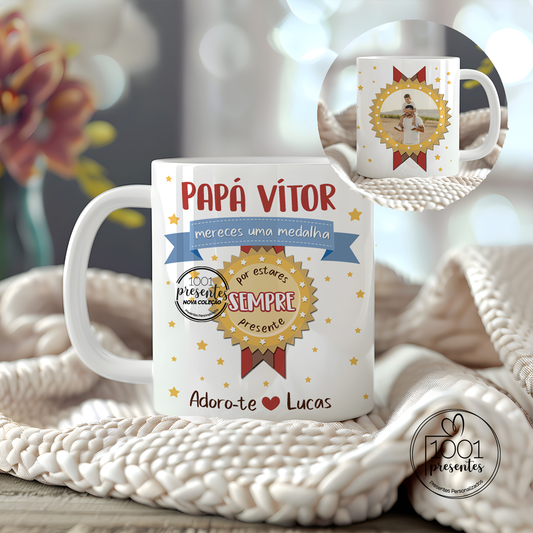 Caneca " Papá mereces uma medalha"