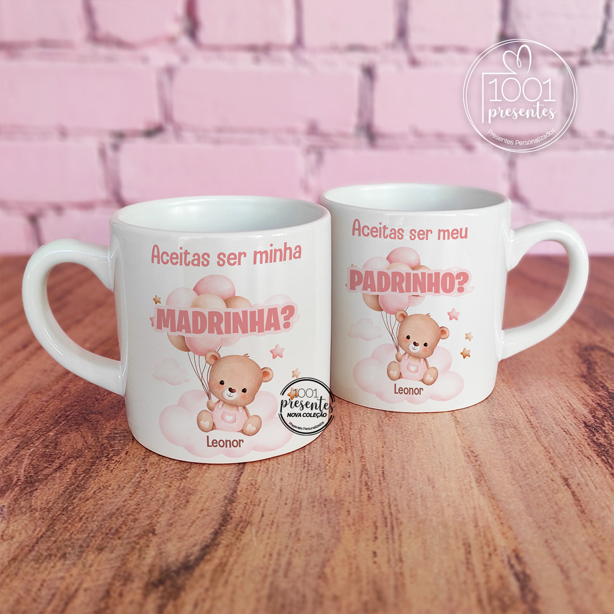 Caneca ursinho pedido "Madrinha"