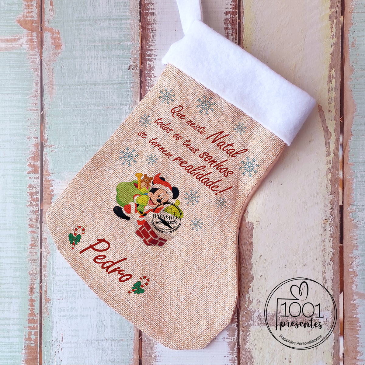 Bota de Natal "Minnie/Mickey"