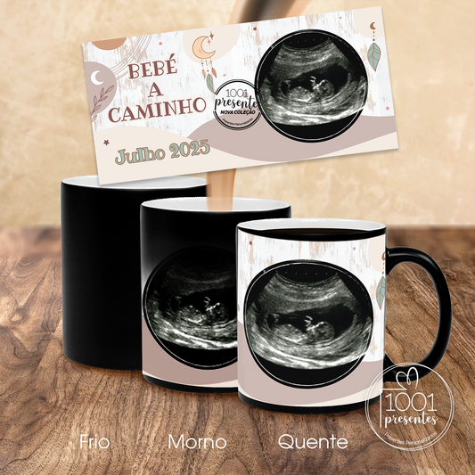 Caneca mágica "Bebé a caminho"