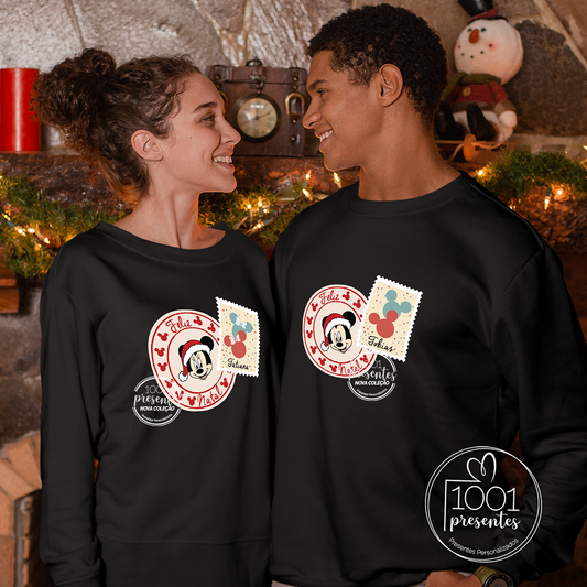 Sweat de Natal "Minnie/Mickey"