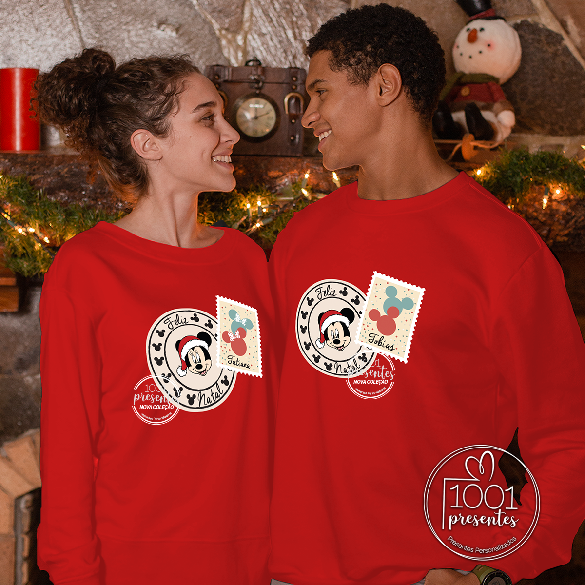 Sweat de Natal "Minnie/Mickey"