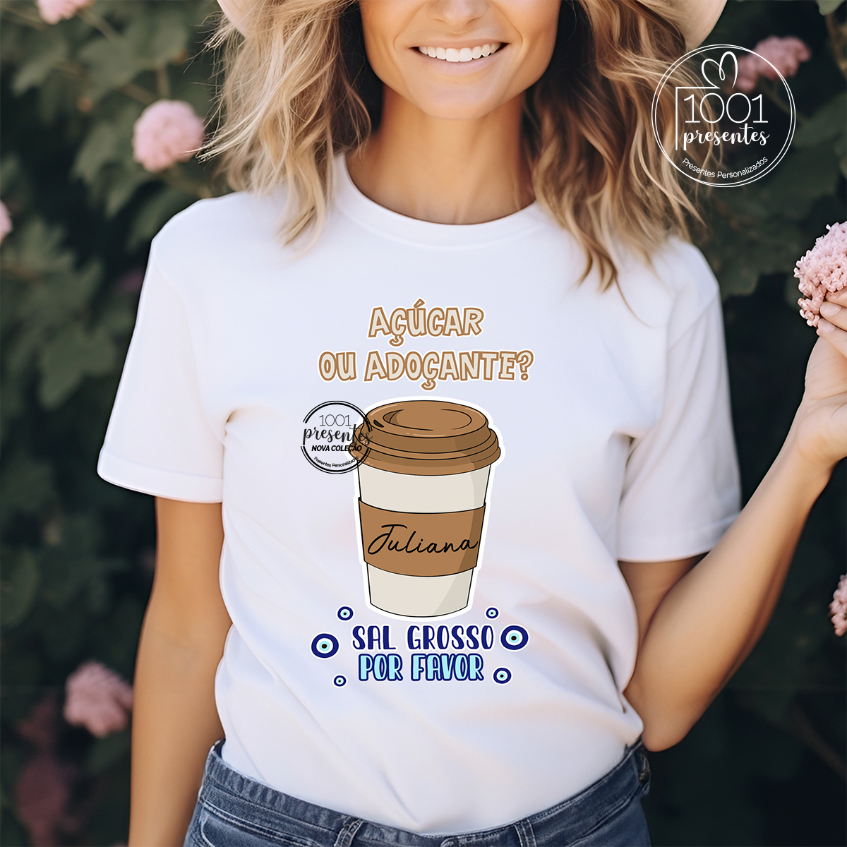 T-Shirt proteção "Açúcar ou adoçante..."