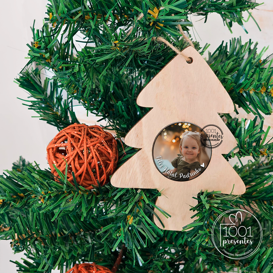 Pendente de natal com fotografia "árvore"