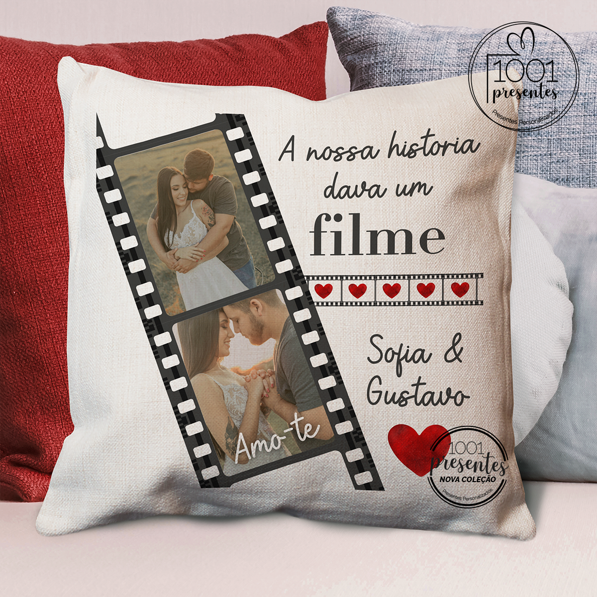 Almofada linho namorados "Filme"
