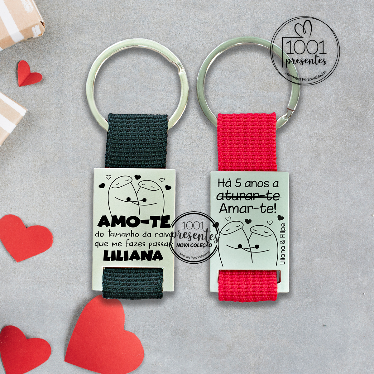 Porta-chaves namorados "Flork"