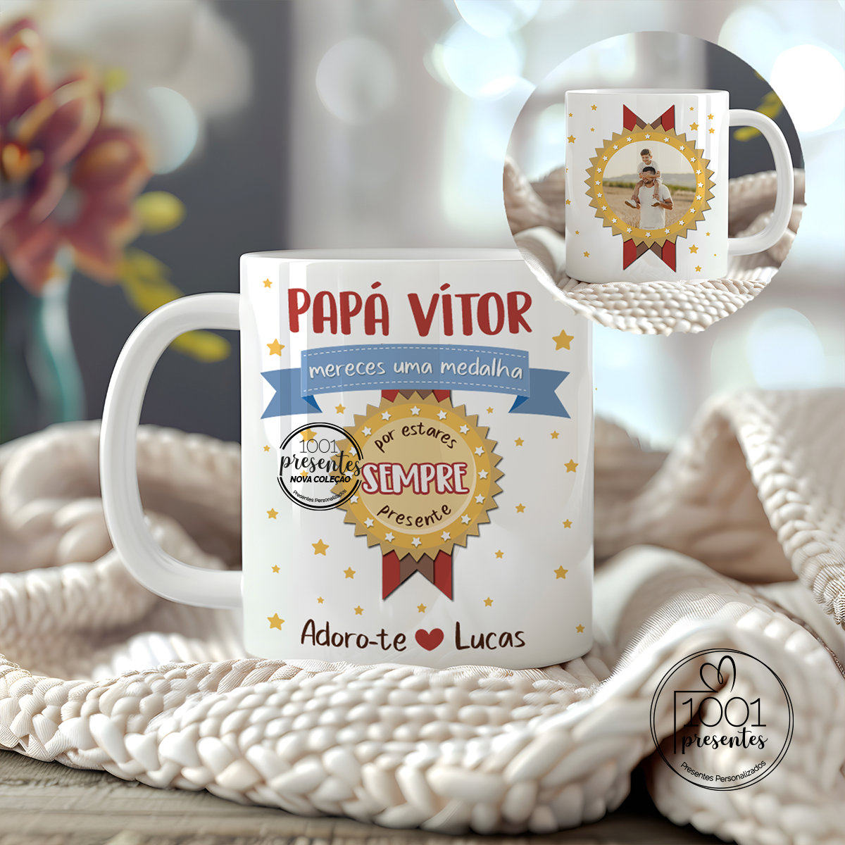 Caneca " Papá mereces uma medalha"