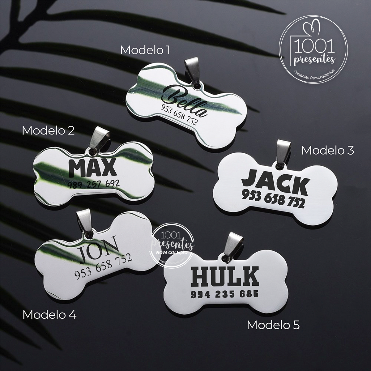 Chapinha de identificação personalizada