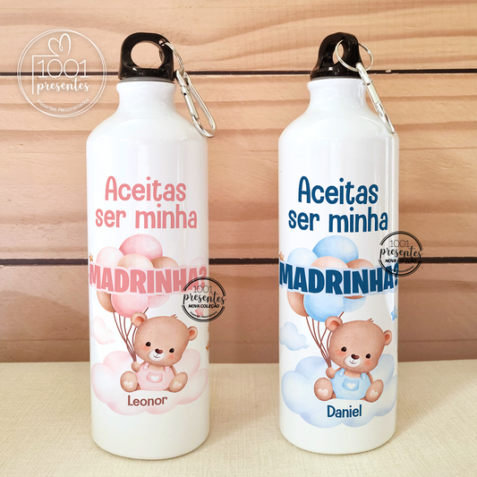 Garrafa 800ml  ursinho pedido "Madrinha"