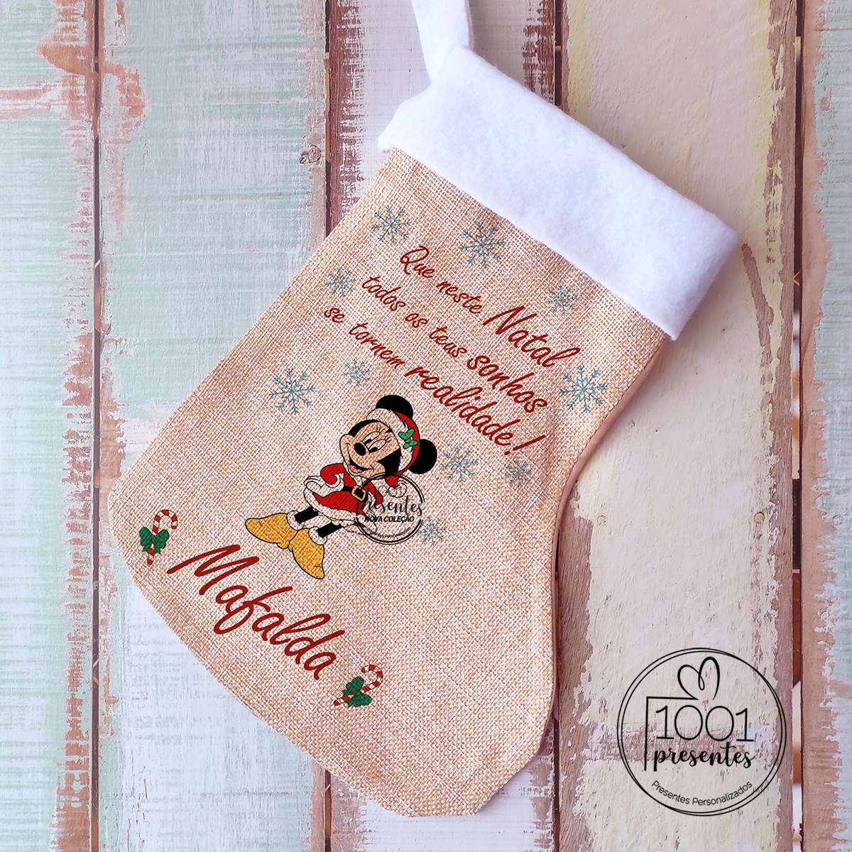 Bota de Natal "Minnie/Mickey"
