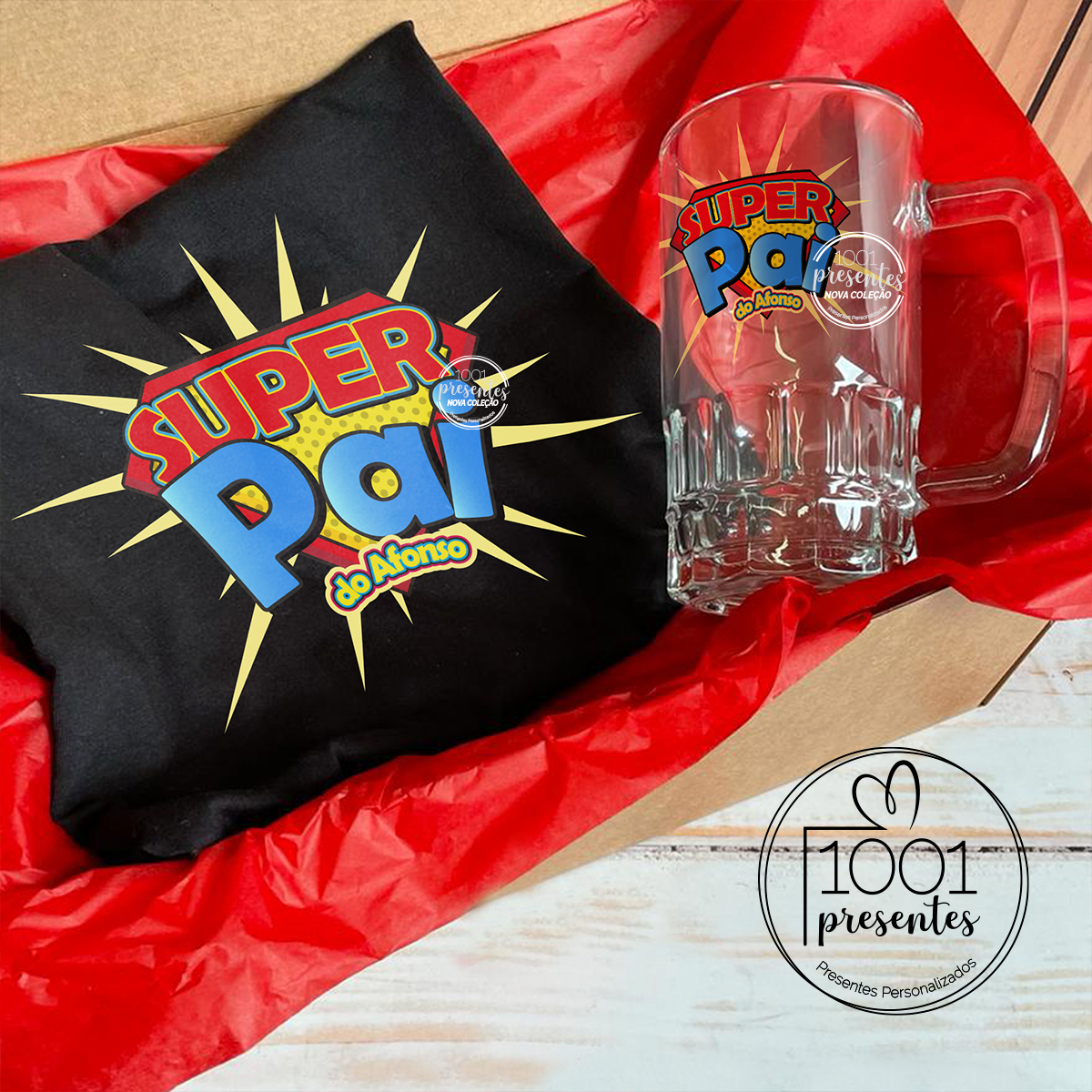 Conjunto t-shirt e/ou caneca "Super pai"